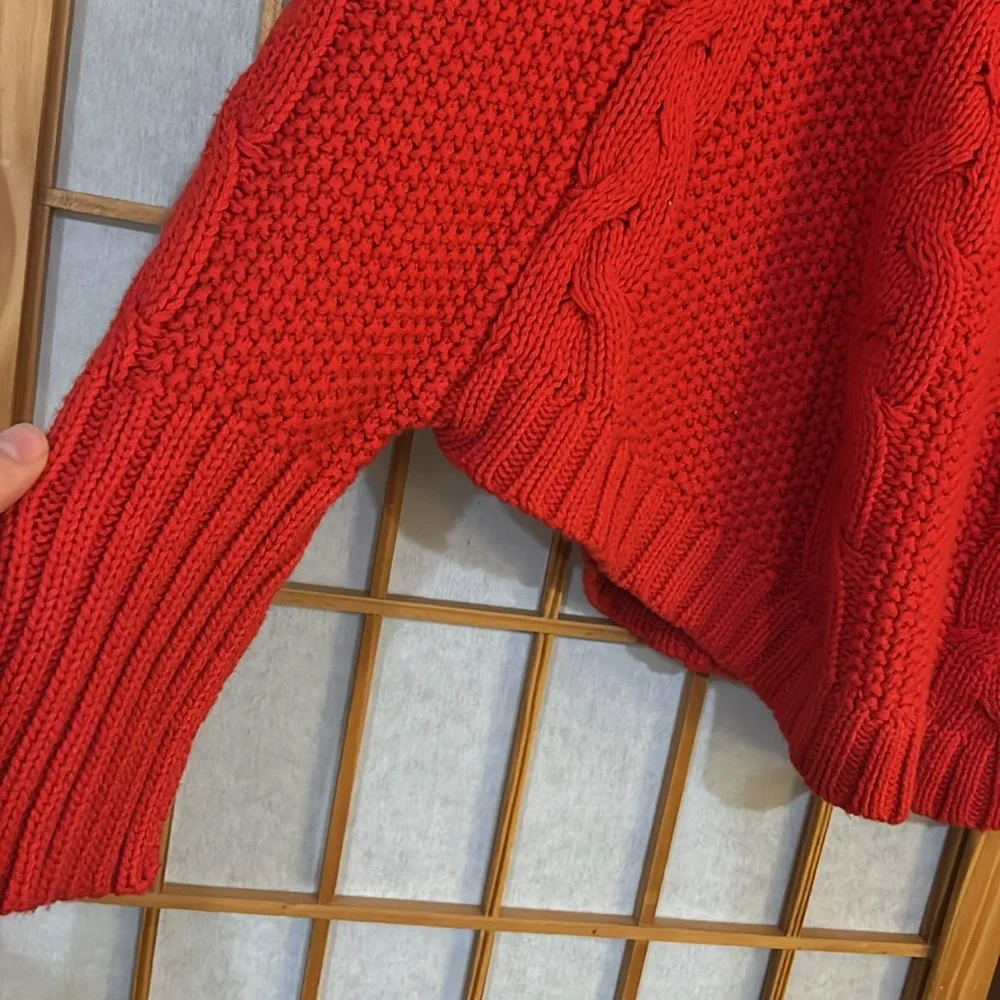 CARTERS Girls red knit Turtle Neck Poncho size 10-12 NWOT